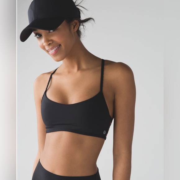 Lululemon Black Hot Spell Bra Strappy Caged In Bralette - Picture 4 of 12